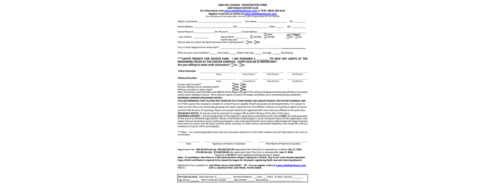 2024 Registration Form